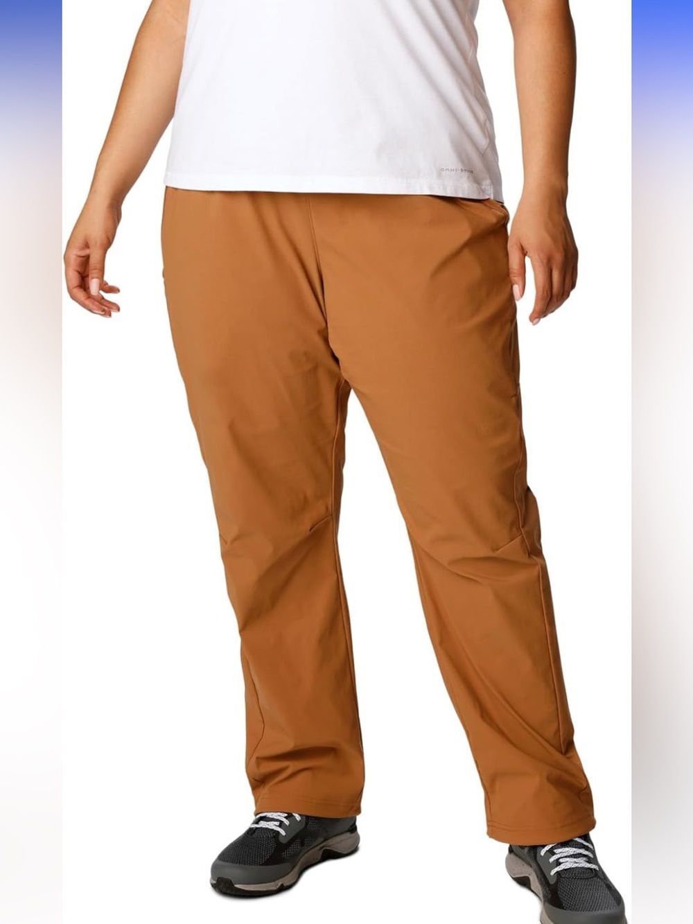 Columbia Womens Leslie Falls Pull On Pants Brown 3X Hiking Outdoor Straight Fit